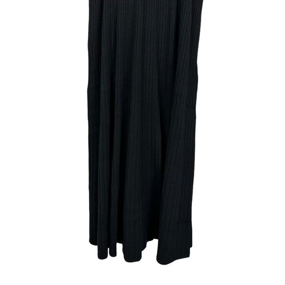 NEW Boden Cutout Knitted Ribbed Midi Black A-line Sweater Dress Minimalist Fall - Picture 6 of 14